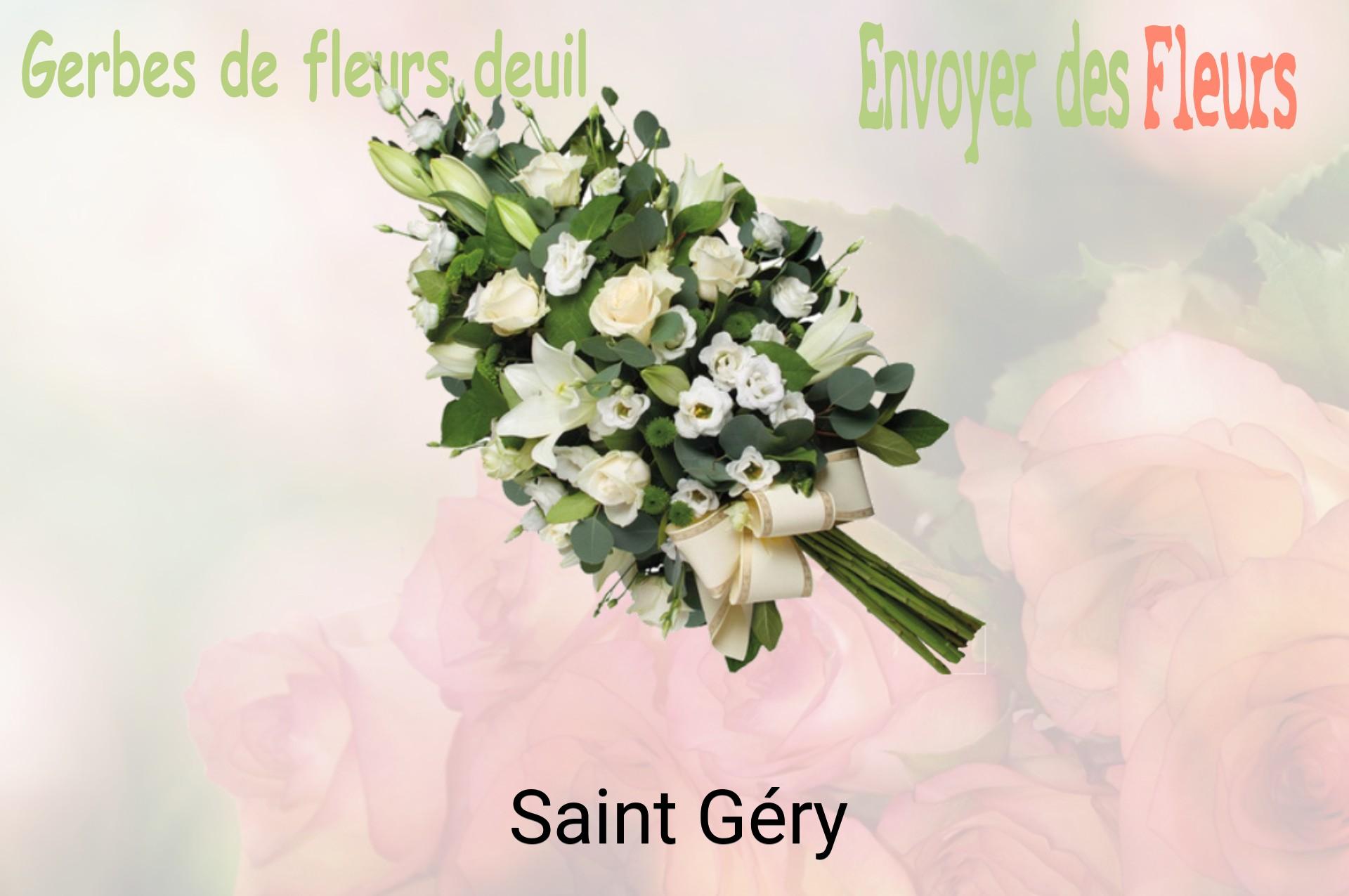 Gerbe de fleurs de deuil livrée à Saint-Géry